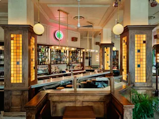 Restaurant interior at Le Supreme in Book Tower. 
