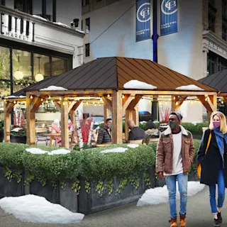 Conceptual rendering of outdoor dining experience. 