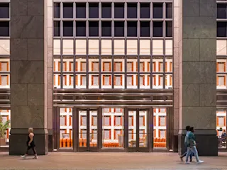 Exterior of Ally Detroit Center. 