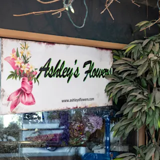 Interior of Ashley's Flowers. 