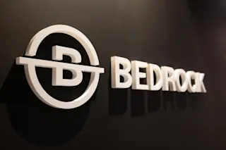 A photograph of the Bedrock company logo.