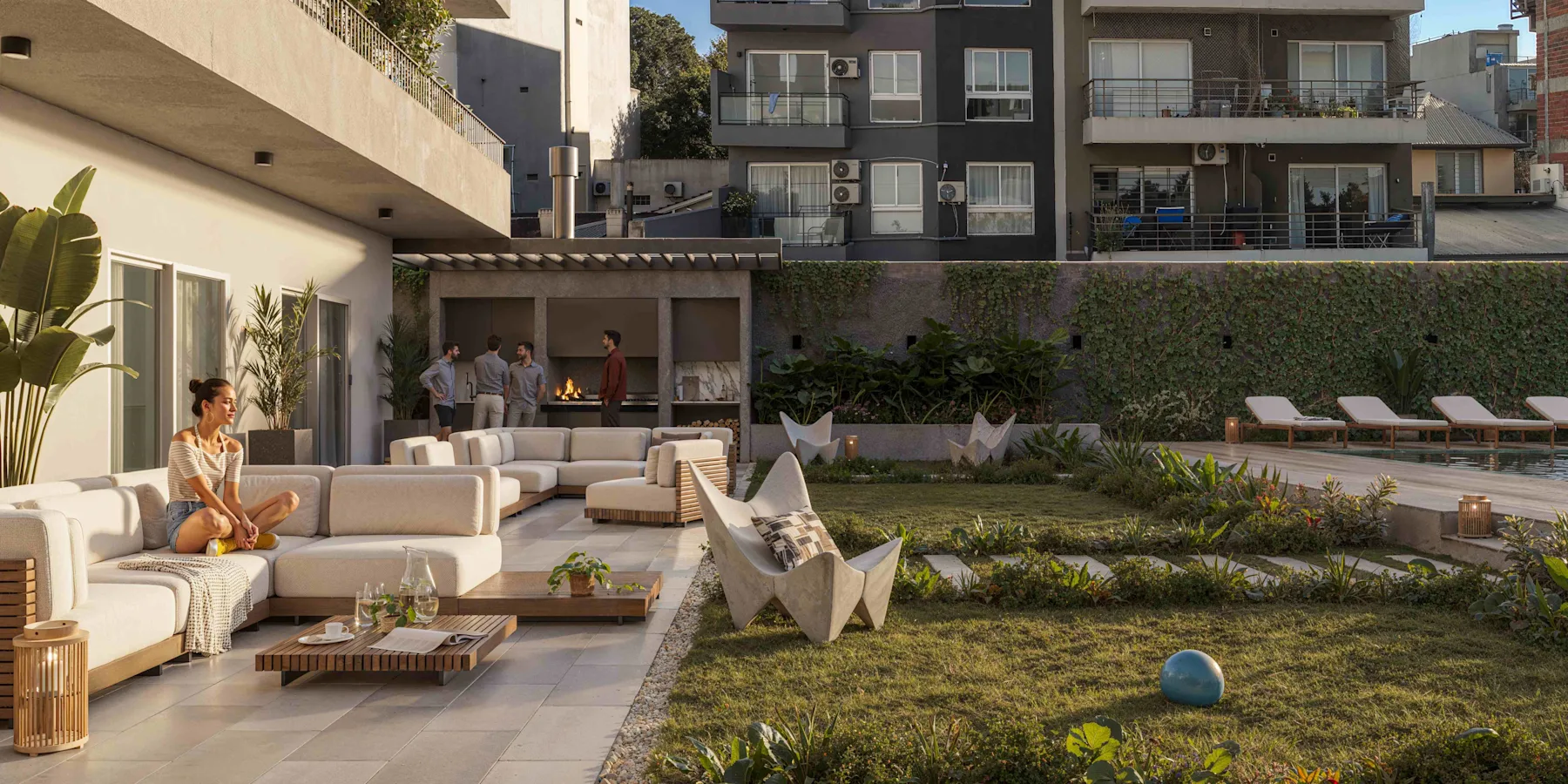 Jardín de los amenities de Briones Huidobro, Saavedra