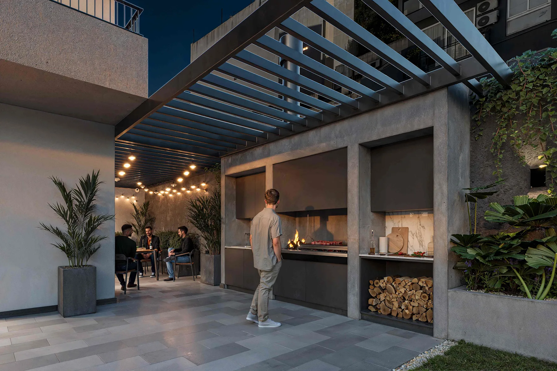 Parrilla de los amenities de Briones Huidobro, Saavedra