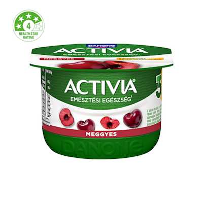 Activia Meggyes élőflórás joghurt Bifidus Actiregularis-szal és kalciummal, amely hozzájárul az emésztőenzimek normál működéséhez!