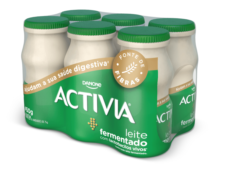 Activia Leite Fermentado - Com lactobacilos vivos e o único do mercado fonte de fibras que ajuda a
sua saúde digestiva. Experimente!