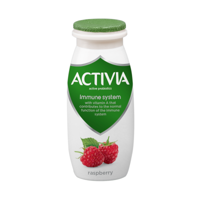 Rapsberry lactose-free probiotic yogurt drink