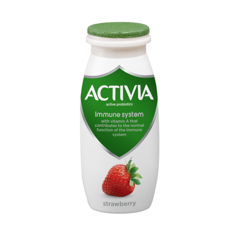 Strawberry probiotic yogurt drink