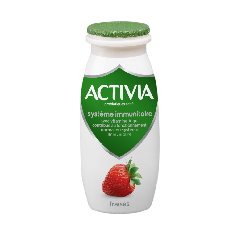 Yogourt probiotique à boire fraise