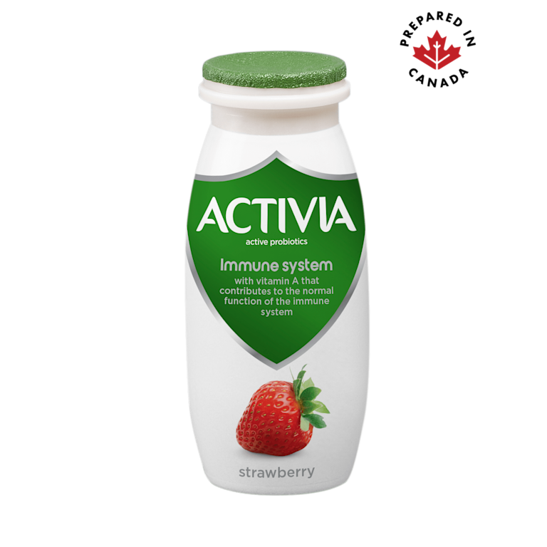Strawberry probiotic yogurt drink