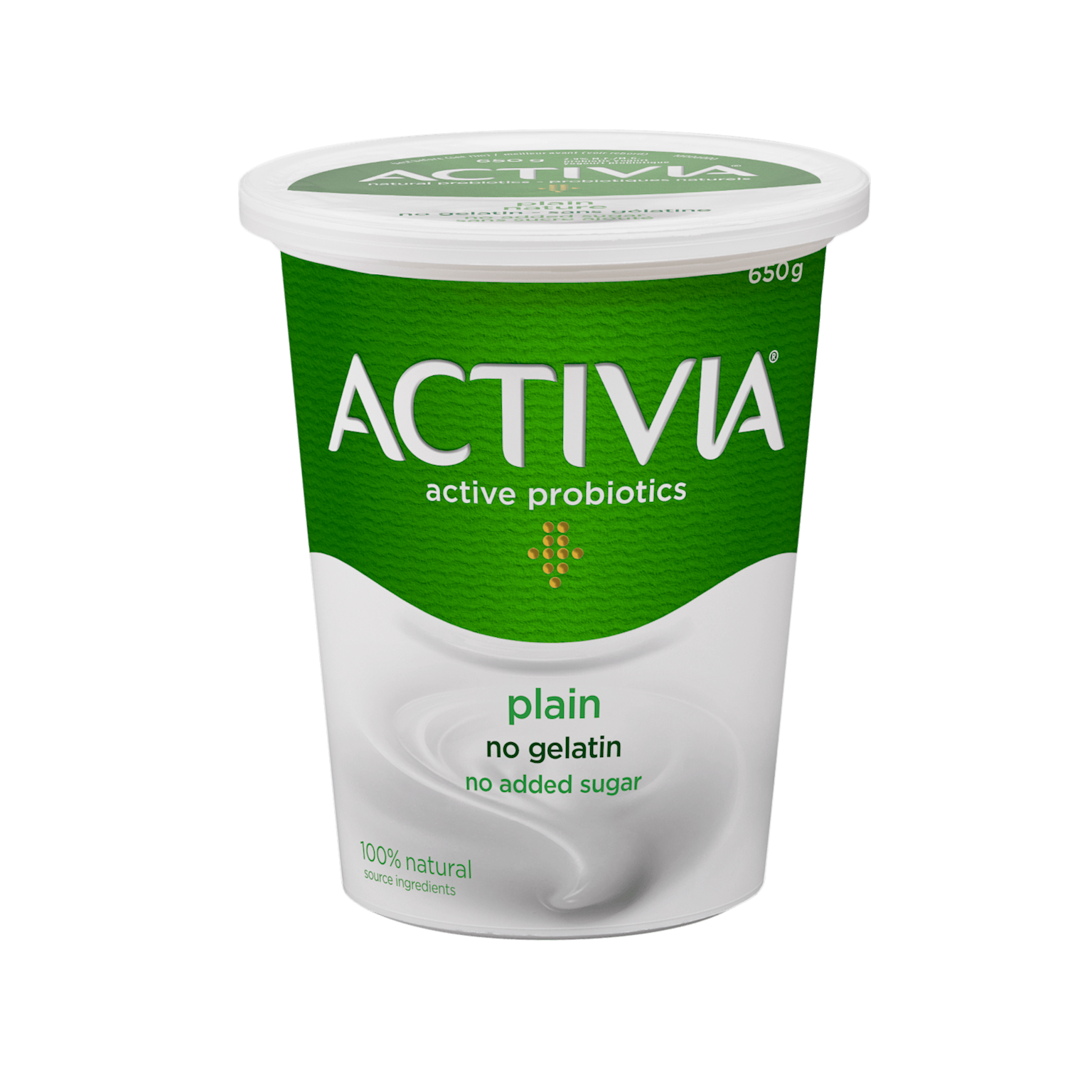 Plain Probiotic Yogurt No Added Sugar Activia Canada