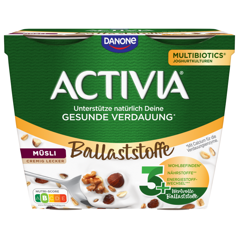 Neue activia Müsli-Packung