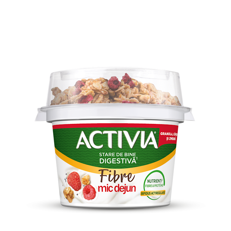 Activia Mic Dejun Granola, Capsuni si Zmeura