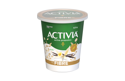 Vanilla and grains fibre yogurt