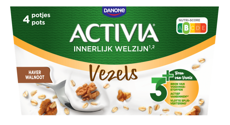 Een combinatie van vezels, haver, walnoot en miljarden probiotica*.