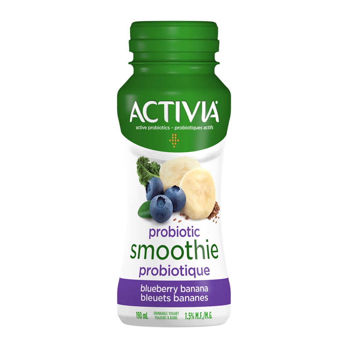 Activia Billions Of Live And Active Probiotics Probiotic Smoothie : Blueberry Banana | Activia Canada