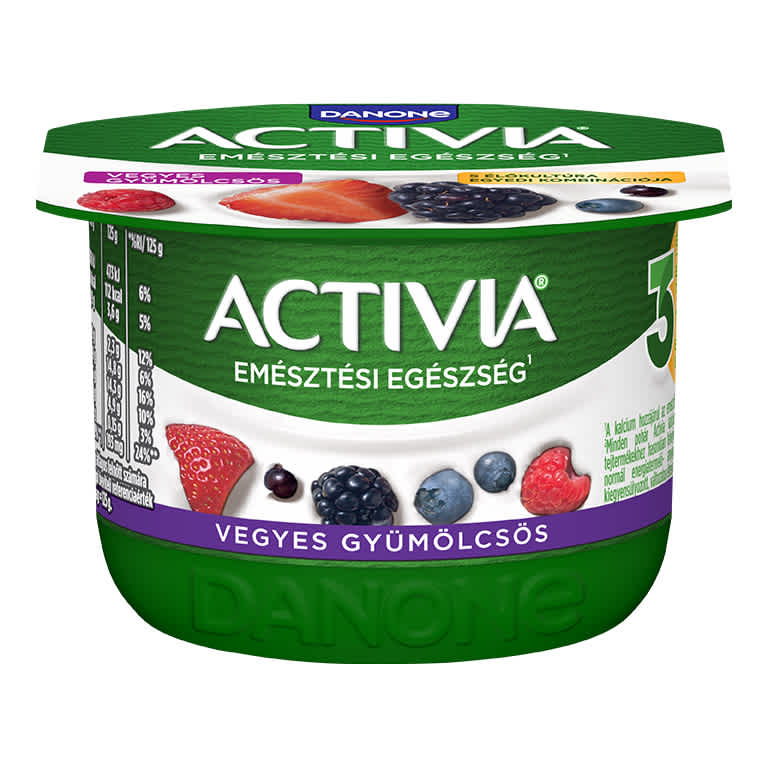 Activia Vegyes gyümölcsös élőflórás joghurt Bifidus Actiregularis-szal és kalciummal, amely hozzájárul az emésztőenzimek normál működéséhez!