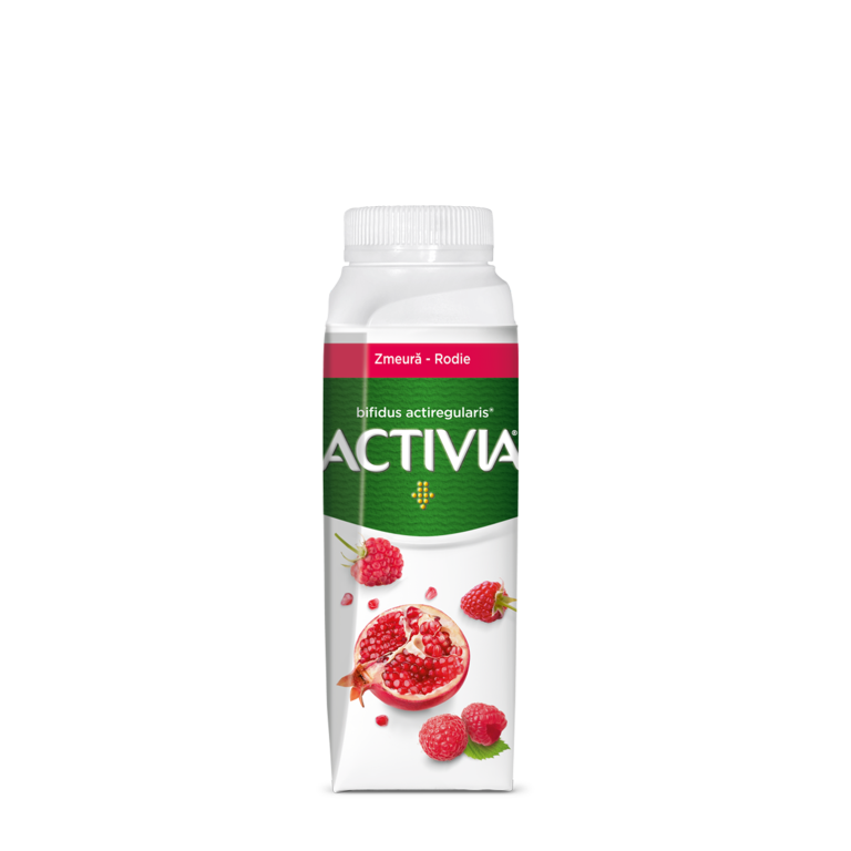 Activia de baut cu Zmeura si Rodie.