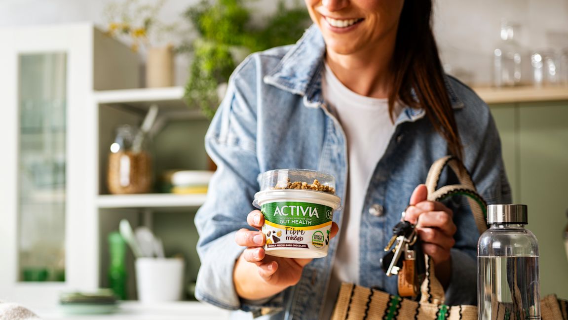 Activia Mix & Go, dat zijn alle voordelen van Activia in een handig meeneem formaat.