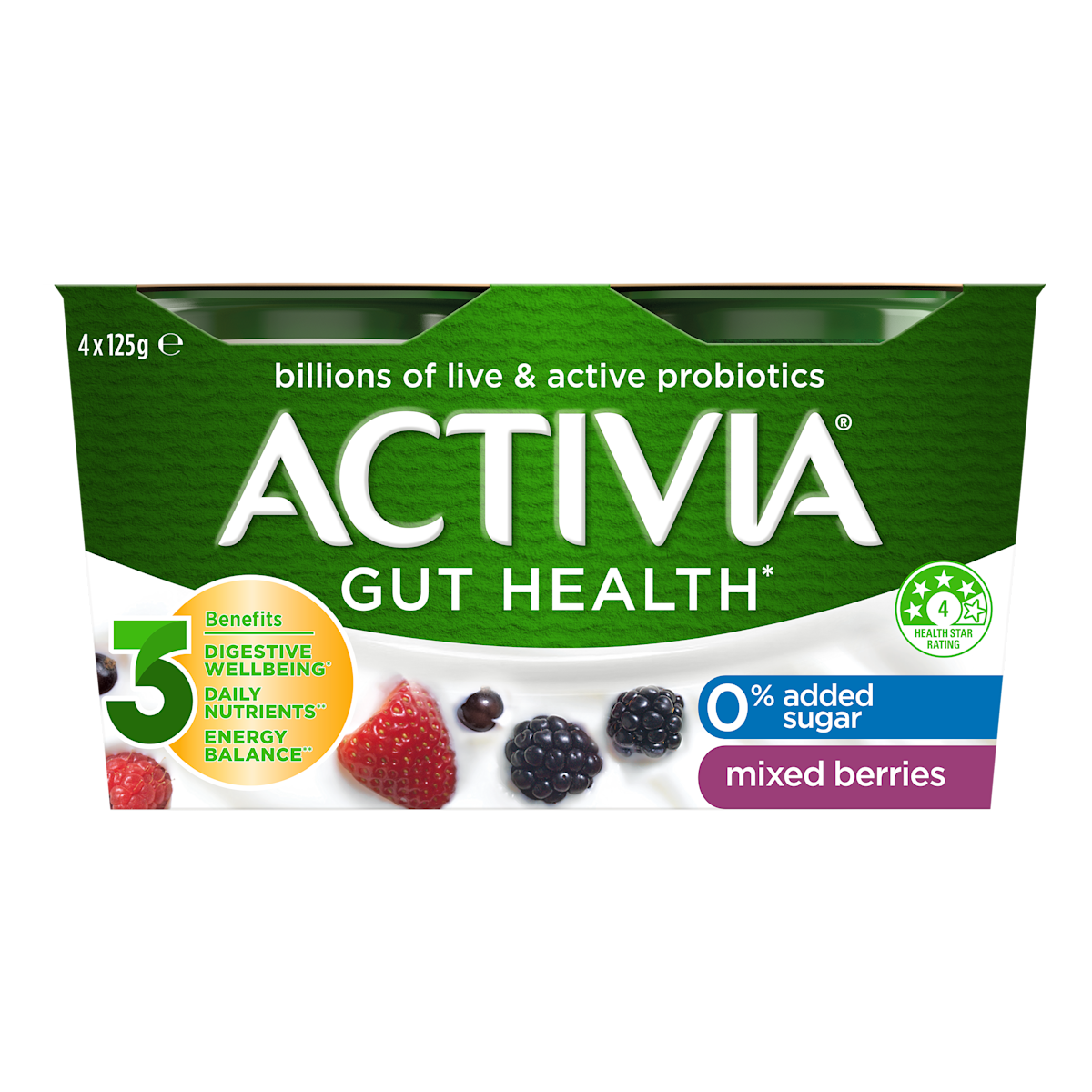 Activia Billions Of Live And Active Probiotics Activia Probiotic Yoghurt | Improve Your Gut Health | Activia