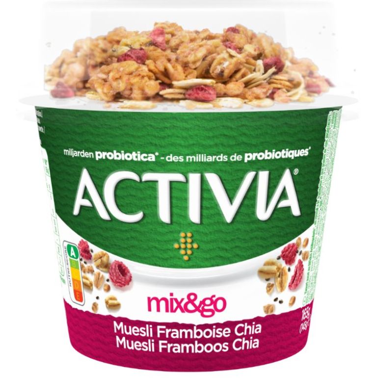 Commencez votre journée avec un délicieux petit-déjeuner. Activia Topping Muesli, framboise, graines de chia, c'est l'onctuosité et la douceur unique d'Activia, associée au croquant de céréales & graines. A déguster chez vous ou à emporter grâce à sa cuillère intégrée!