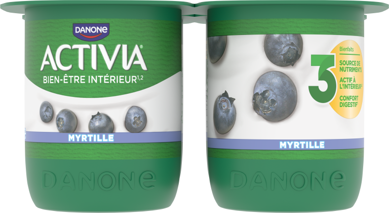 Activia Fruit met Bosbes, dat is de zachtheid van Activia gecombineerd met heerlijke stukjes bosbessen. Ontdek ook de exotische smaak van mango, de originaliteit van rabarber, de fruitige smaak van aardbei en nog vele andere smaken!