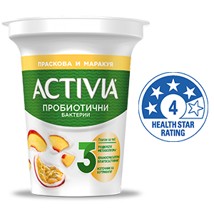 Активиа Праскова и маракуя - с 4 милиарда пробиотични бактерии Bifidus Actiregularis