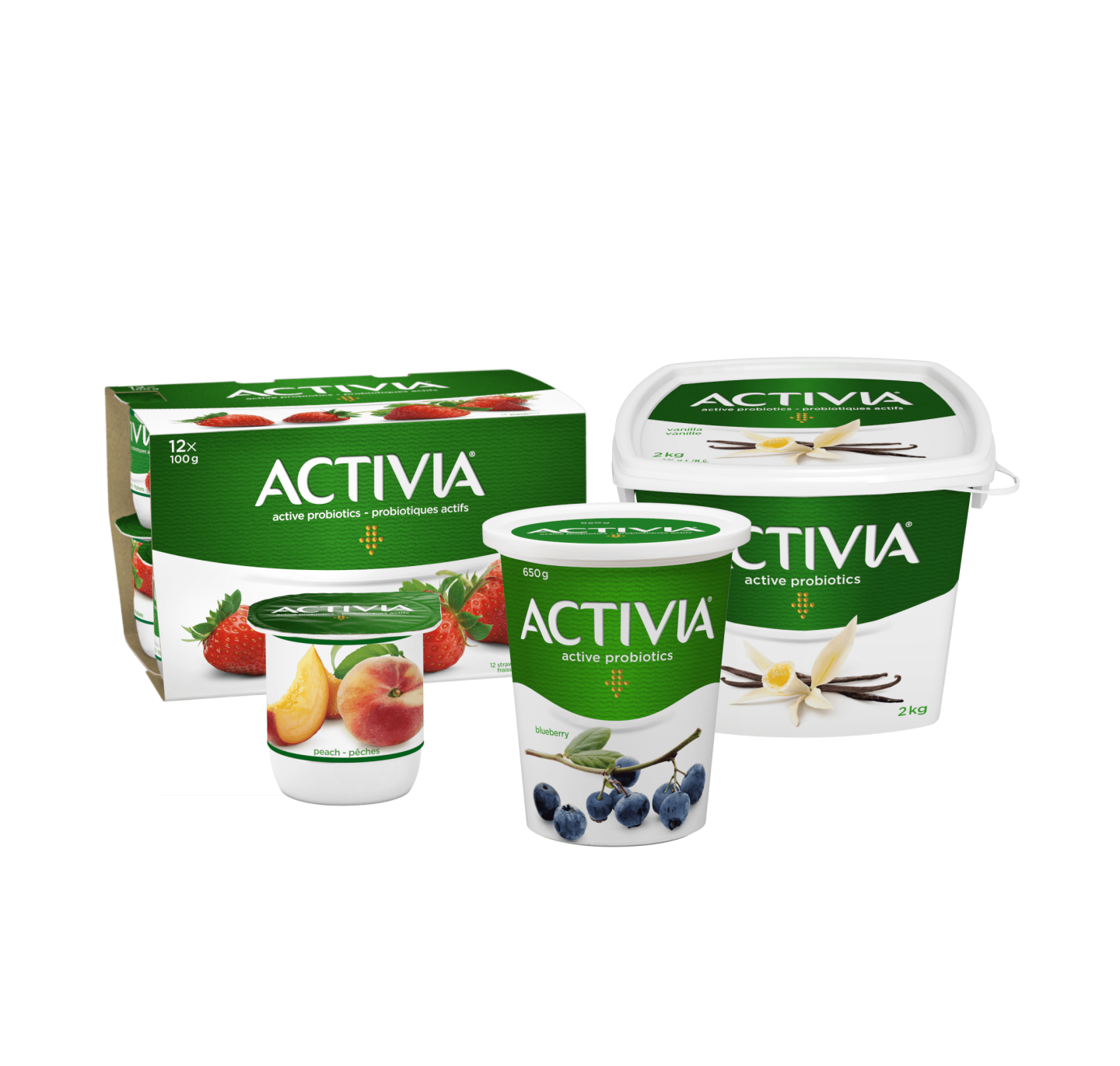 Activia yogurts with probiotics