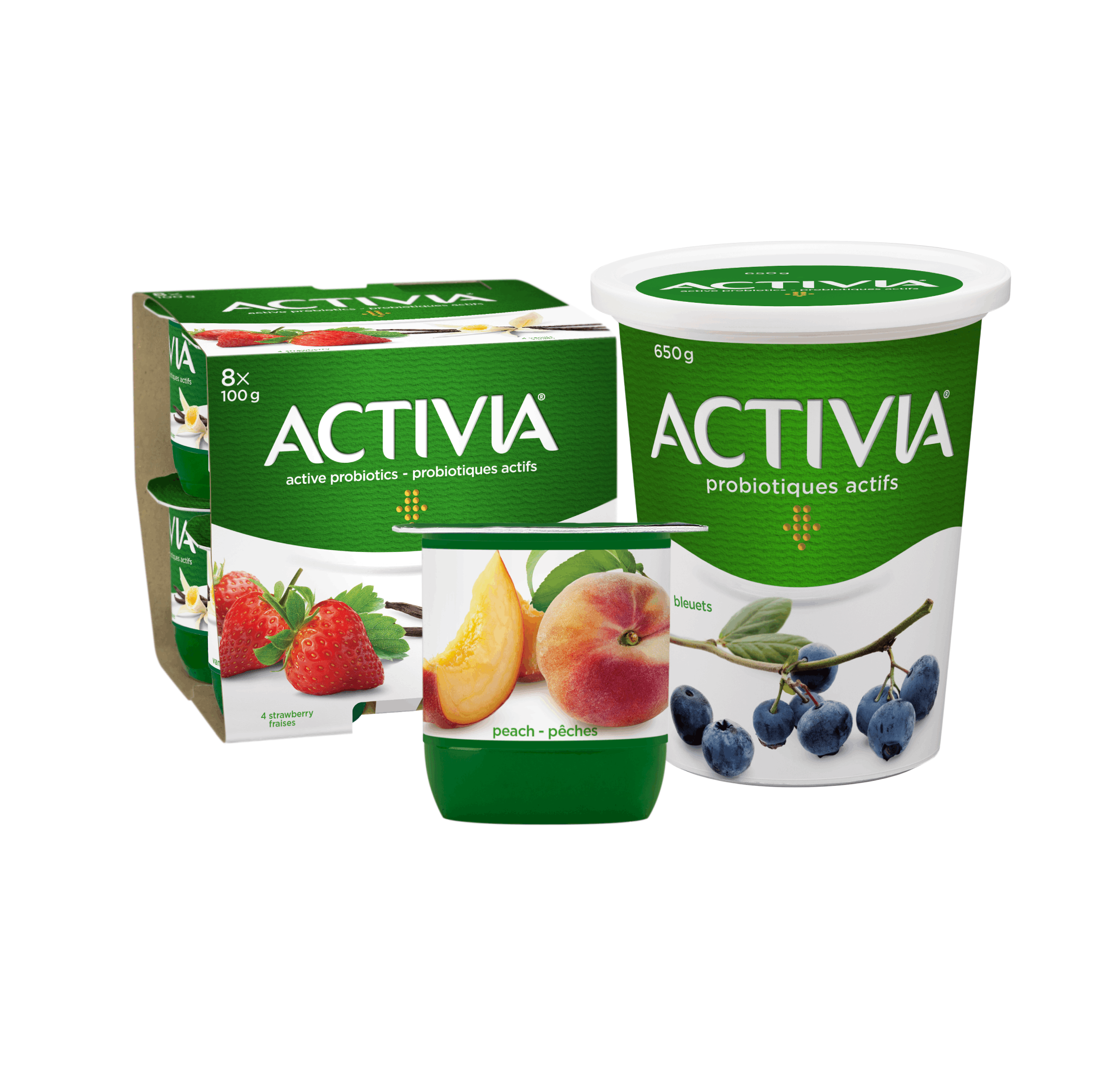 Yogourt probiotique nature Sans sucre ajouté Activia Canada