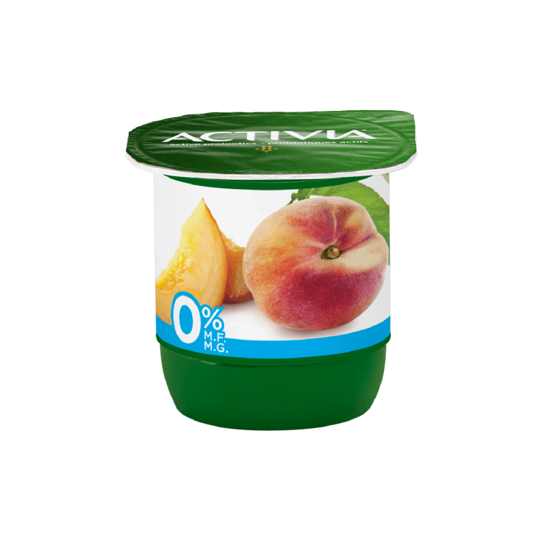 Peach Fat-free probiotic yogurt
