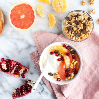 Pomegranate-Citrus Vitamin Yogurt Bowl