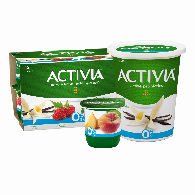 Activia fat-free yogurts