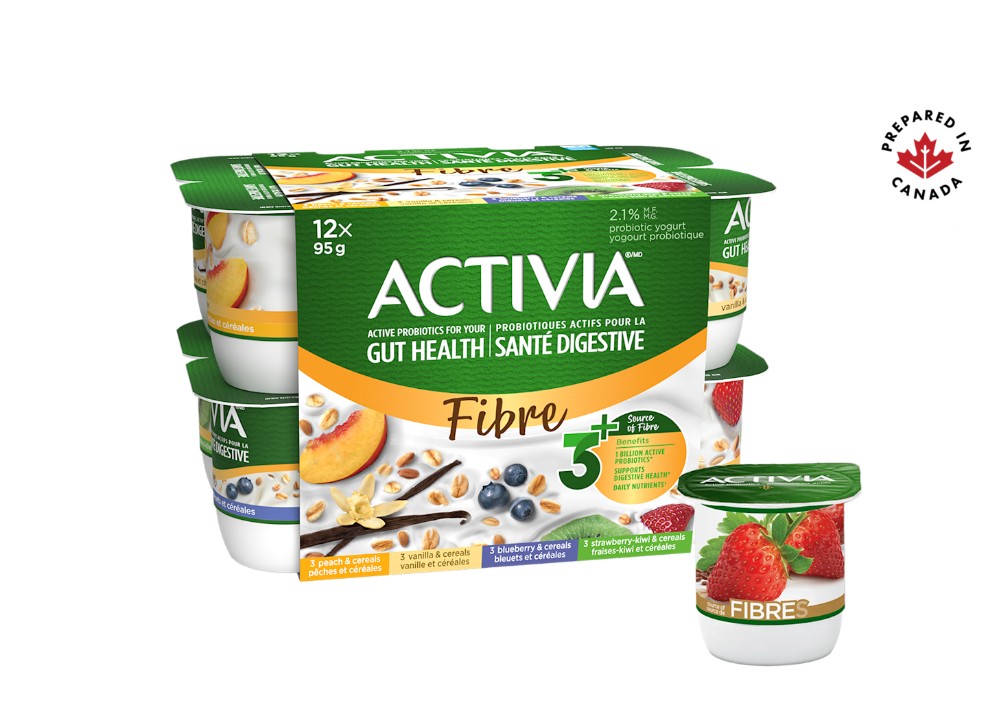 High fibre yogurts