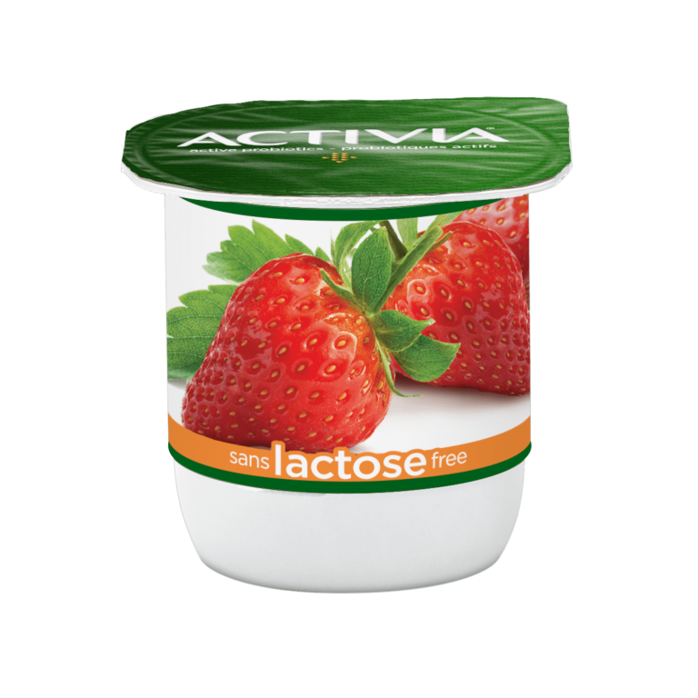 Yogourt sans lactose aux fraises