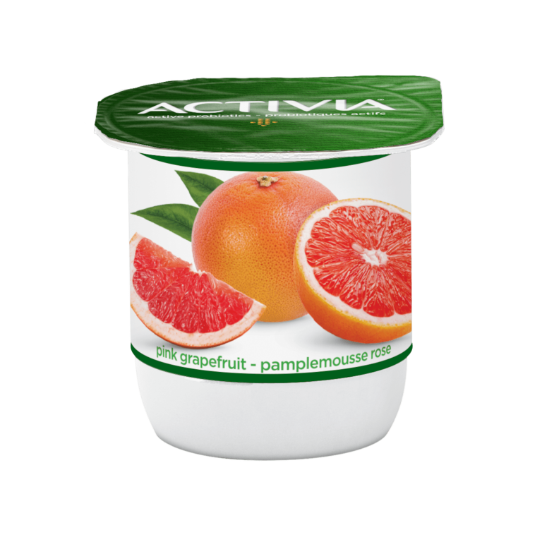 Pink grapefruit yogurt