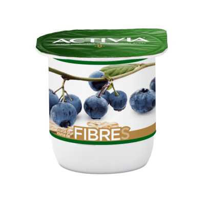 Yogourt probiotique aux fibres Bleuet et céréales