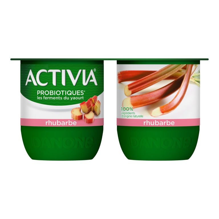 L'onctuosité d'un Activia associée à de bons morceaux de rhubarbe, 100% d’origine naturelle. 