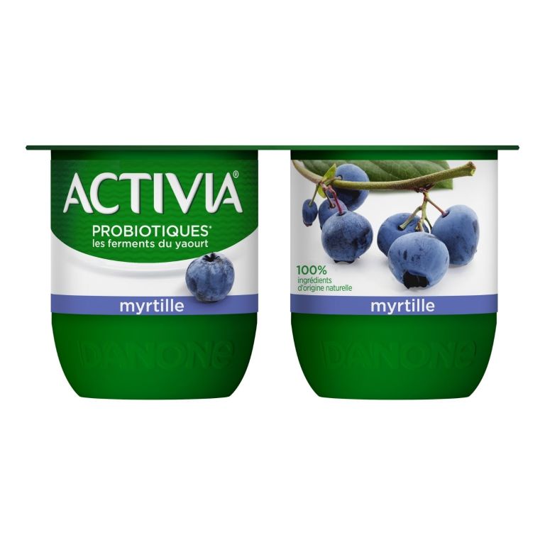 Activia Fruits Myrtille  Spécialité laitière probiotiques & bifidus