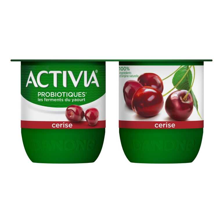 L'onctuosité d'un Activia associée à de bons morceaux de cerise, 100% d’origine naturelle. 
