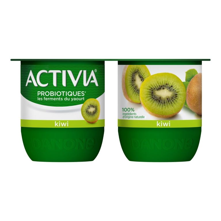 L'onctuosité d'un Activia associée à de bons morceaux de kiwi, 100% d’origine naturelle. 