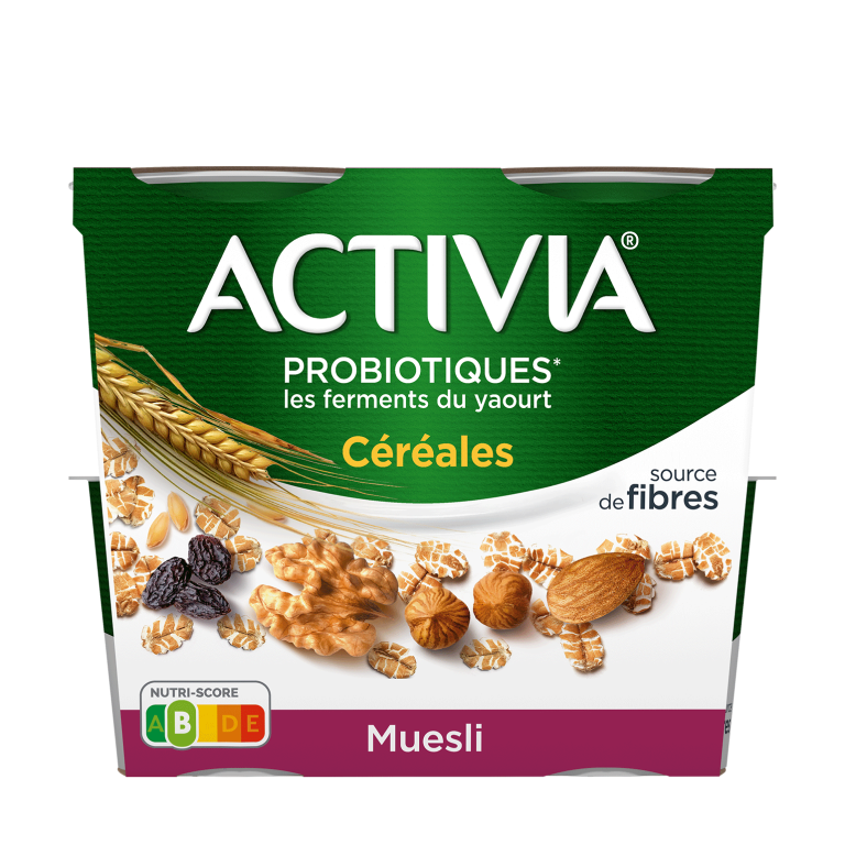 L'onctuosité d'un Activia dans une selection inédite de céréales, découvrez la gamme : Activia Céréales Museli.  Pour de nouvelles sensations gourmandes, jusqu'à la dernière cuillère.