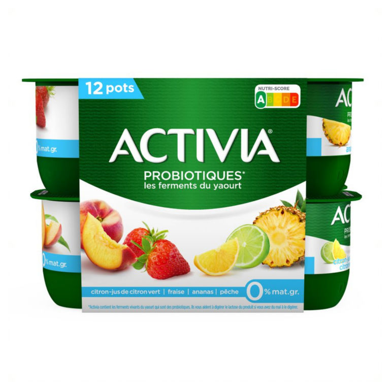 Activia Fruits 0% Probiotiques* , c’est une texture onctueuse aux fruits sans matière grasse !
Retrouvez la Fraise, la Pêche ou encore l'Ananas.

*Activia contient les ferments du yaourts qui sont des probiotiques. Ils vous aident à digérer le lactose du produit si vous avez du mal à le digérer. 
Les probiotiques sont de bonnes bactéries qui, quand elles se trouvent en quantité suffisante, ont une action bénéfique sur la santé. À consommer dans le cadre d’une alimentation équilibrée et d’un mode de vie sain.