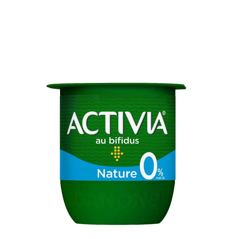 Activia Nature Probiotiques* avec 0% de matière grasse.

*Activia contient les ferments du yaourts qui sont des probiotiques. Ils vous aident à digérer le lactose du produit si vous avez du mal à le digérer. 
Les probiotiques sont de bonnes bactéries qui, quand elles se trouvent en quantité suffisante, ont une action bénéfique sur la santé. À consommer dans le cadre d’une alimentation équilibrée et d’un mode de vie sain.

