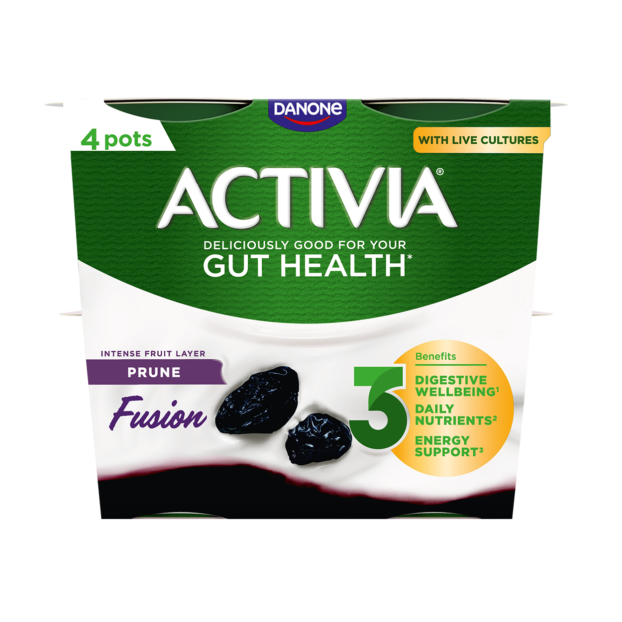 Prune Fusion Yogurt Activia (UK)