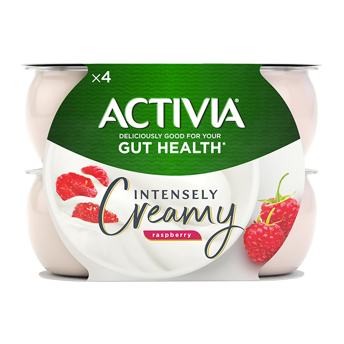 Activia Live Cultures Intensely Creamy Yogurt - Raspberry 110g 4 pack
