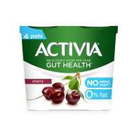 Activia Live Cultures Fat Free No Added Sugar Yogurt - Cherry 120g 4 pack