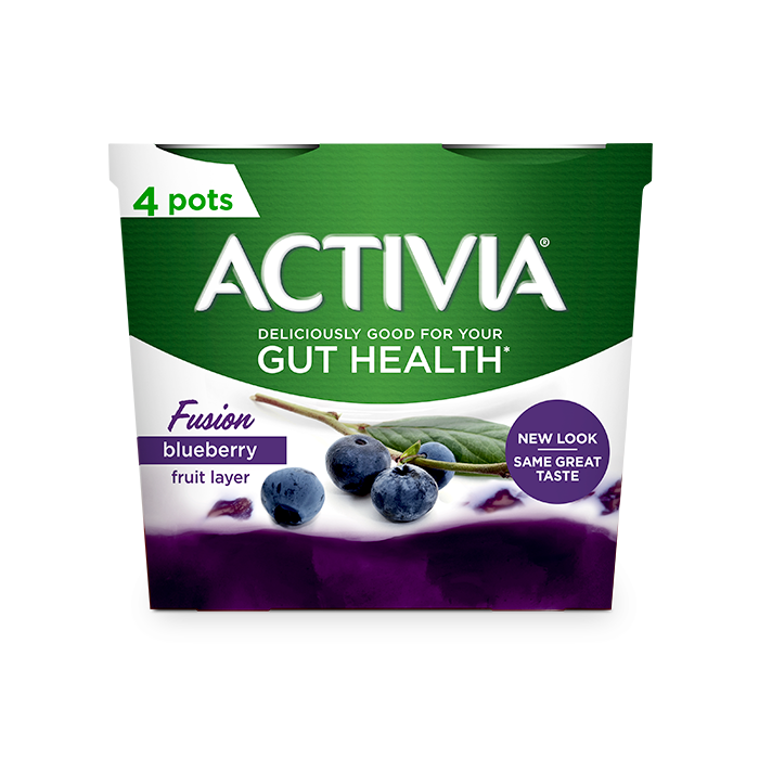 Activia Live Cultures  Blueberry Fusion Yogurt 120g 4 pack