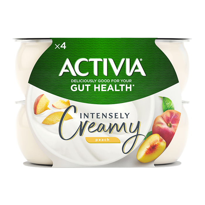 Activia Live Cultures Intensely Creamy Yogurt - Peach 110g 4 pack