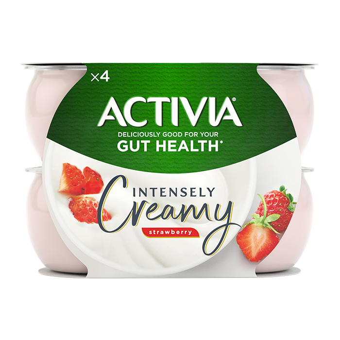 Activia Live Cultures Intensely Creamy Yogurt - Strawberry 110g 4 pack