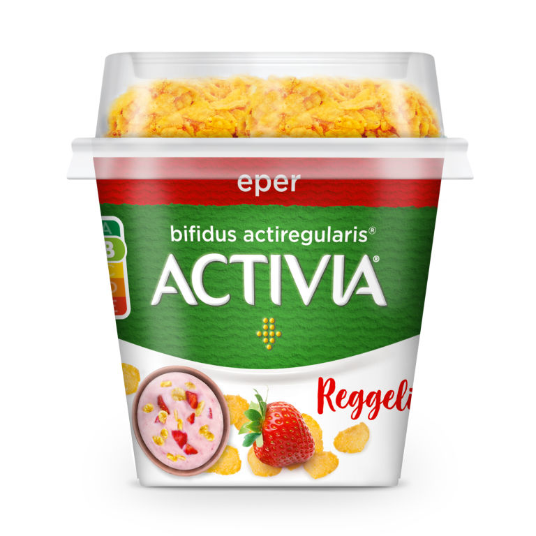 Ismerd meg az Activia Reggeli Eperízű élőflórás joghurtokat és Kukoricapehellyel, valamint Bifidus Actiregularis-szal és kalciummal, amely hozzájárul az emésztőenzimek normál működéséhez!
