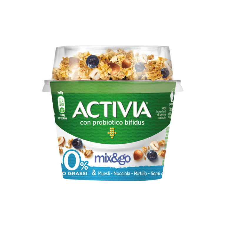 Mix&Go 0% grassi Muesli nocciola mirtillo